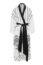 Belted KimonoStyle Midi Dress